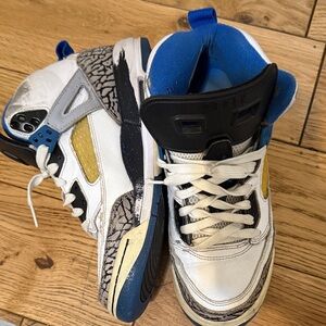 Jordan Kids Sneakers in White, Blue, and Yellow